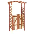 Miniatyrbild 1 av 2: Pergola med grind 116x40x204 cm massivt granträ