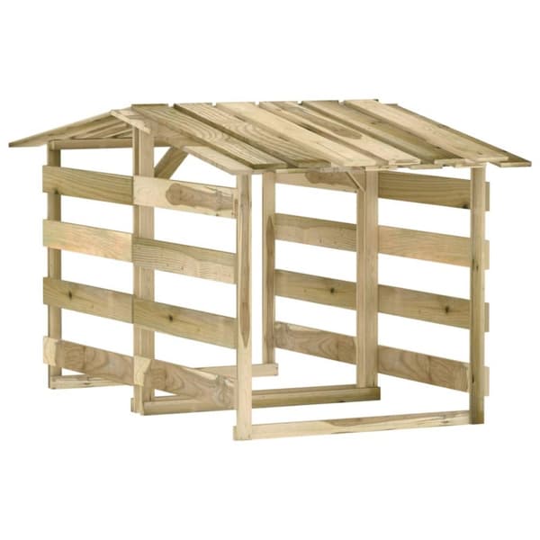 Pergola med tak 2 delar 100x90x100 cm impregnerad furu