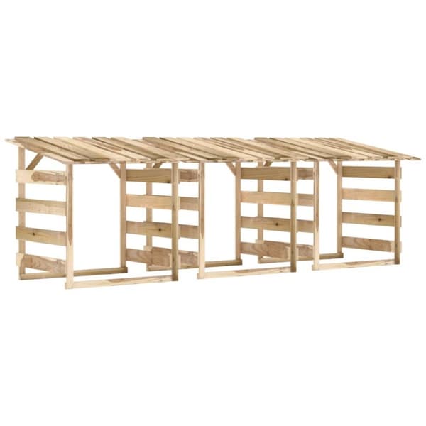 Pergola med tak 3 delar 100x90x100 cm impregnerad furu