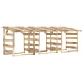 Miniatyrbild 2 av 2: Pergola med tak 3 delar 100x90x100 cm impregnerad furu