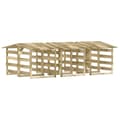Miniatyrbild 2 av 2: Pergola med tak 6 delar 100x90x100 cm impregnerad furu