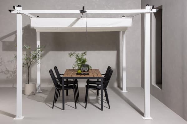 FURNLUX PERGOLA FÖR UTOMHUSBRUK LAZIO VIT 295CM
