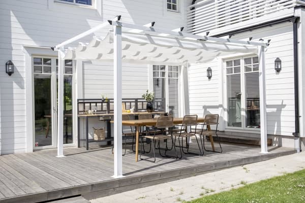 FURNLUX UDENDØRS PERGOLA LAZIO HVID 395CM