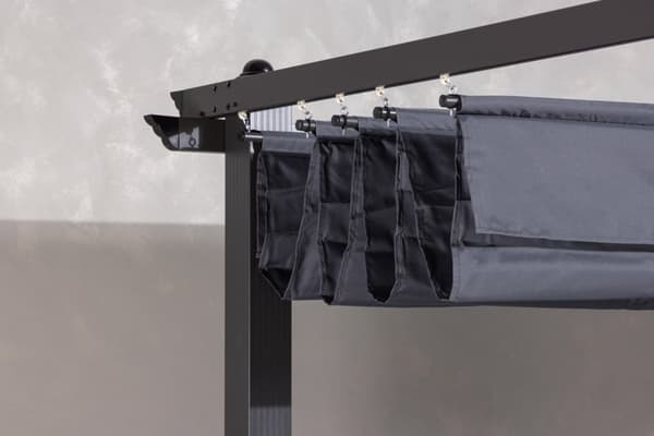 FURNLUX ULKOTILOJEN PERGOLA LAZIO HARMAA & MUSTA 295CM