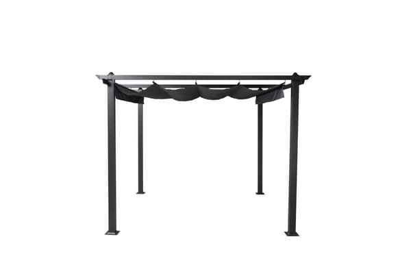 FURNLUX ULKOTILOJEN PERGOLA LAZIO HARMAA & MUSTA 295CM