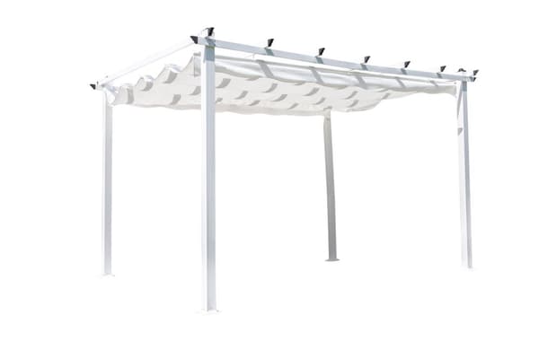 FURNLUX ULKOTILOJEN PERGOLA LAZIO VALKOINEN 395CM
