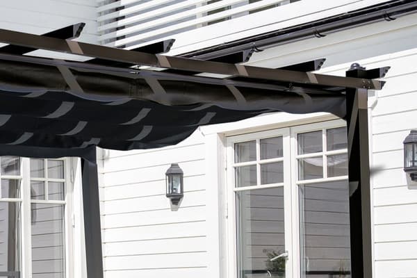 FURNLUX UTOMHUS PERGOLA LAZIO SVART 395CM
