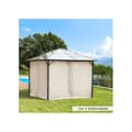Miniatyrbild 2 av 6: Outsunny Gazebo sidopaneler 3x3m, 302 L x 205 H cm, med krokar, C-ring, utan gazeboramme, beige