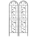 Miniatyrbillede 1 af 2: Metal Have Trellis Hegn, 4 Paneler, Anti-Rust Design,sort
