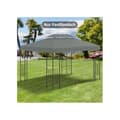 Miniatyrbild 2 av 6: Outsunny Ersättningstak för metallpaviljong Trädgårdstält Festtält Trädgårdstält polyestertyg 3x4m Mörkgrå