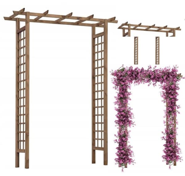 Enkel träpergola 153x200 cm Frezja