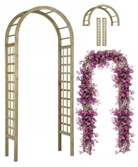 Træhavepergola Rose 90x220 cm