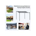 Miniatyrbild 4 av 6: Outsunny Pergola Trädgårdspaviljong Metalltält Grå 297x297cm för Trädgård Terrass Balkong
