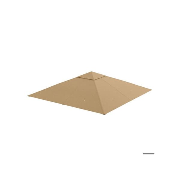 Outsunny Paviljongtak Ersättning Paviljongtak, 2,98 x 2,95 m, Beige Polyester Sol-, Väder- och UV-beständig
