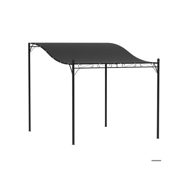 Outsunny tillbehör gazebo Pergola med tak, vattentät Gazebo med tak ca. 2,5x3x2,5 m Mörkgrå