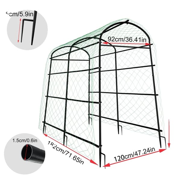 U-formet metalhavebue, høj belastningskapacitet, holdbart design,222cm
