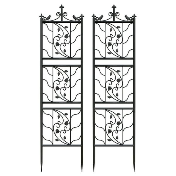 Metal Havebue, Elegant Design, Holdbar Jernkonstruktion,sort