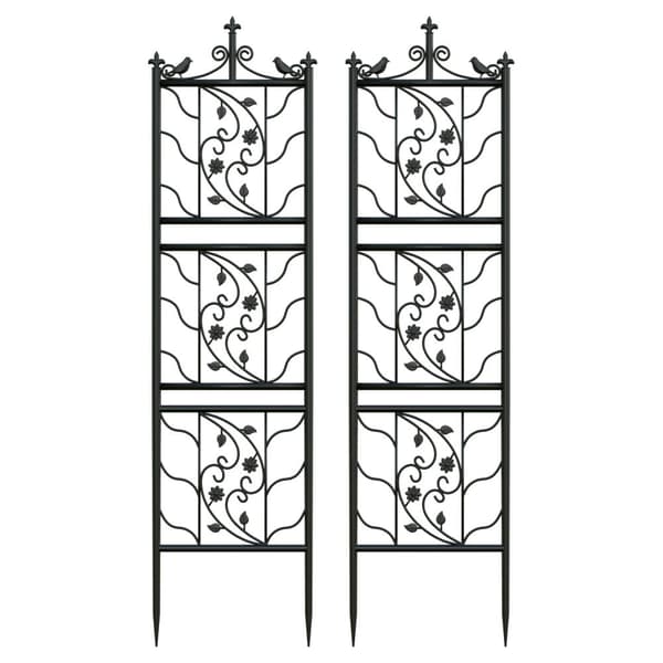 Metal Havebue, Elegant Design, Holdbar Jernkonstruktion,sort