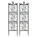 Miniatyrbillede 1 af 2: Metal Havebue, Elegant Design, Holdbar Jernkonstruktion,sort