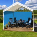 Miniatyrbild 2 av 6: Relaxdays sidovägg för paviljong, set med 2, panel för paviljong 3x2 m, vattentät, utan fönster, plast, blå