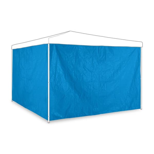 Relaxdays sidovägg för paviljong, set med 2, panel för paviljong 3x2 m, vattentät, utan fönster, plast, blå