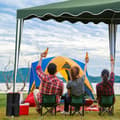 Miniatyrbild 5 av 6: Relaxdays Vikten för pavilion, set om 4, vikter för tält, att fyllas med sand, stenar, 10 kg per fot, svart