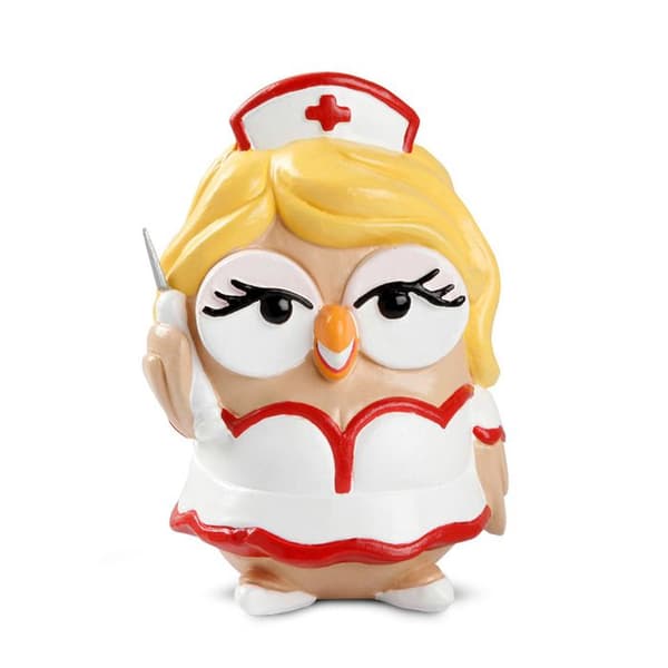 EGAN ITALIEN STATUINA GOOFI JOB UGGLO INFIRMIERA 8X10 CM GÅVOFÖRSLAG FÖDELSEDAG KOLLEKTION