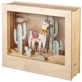 Miniatyrbild 1 av 4: Dekorativt träinramning med 3D-mönster - 24 x 20 x 6,9 cm - Lama
