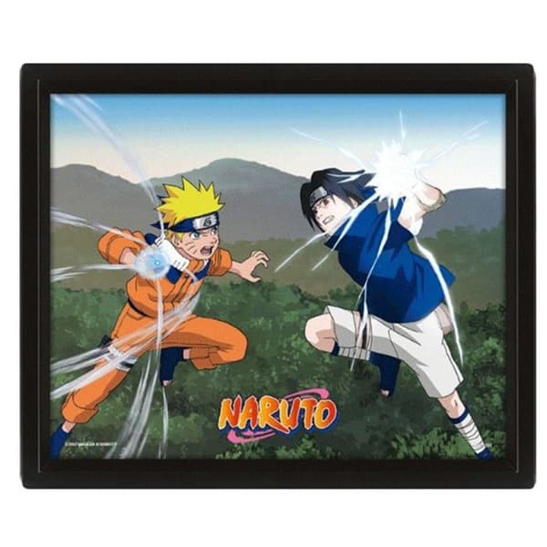 Cadre Naruto Effet Animé 3D - En Sammanstötning av Kraft