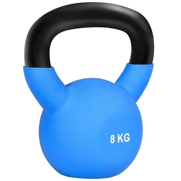 Kettlebell, 8 kg, Voimaharjoittelu, Elektrolyyttipinnoite,Sininen