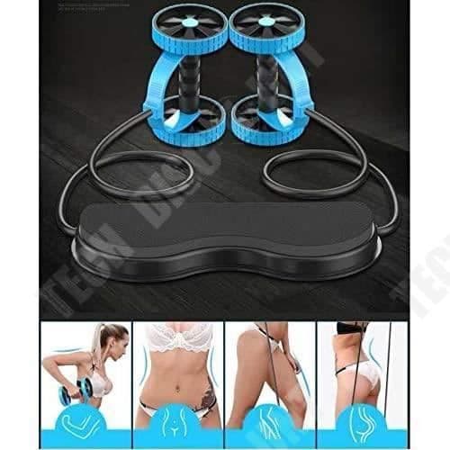 TD® Home Sports Abdominal Rollers för platt mage Armar fast rygg med rep och halkfri