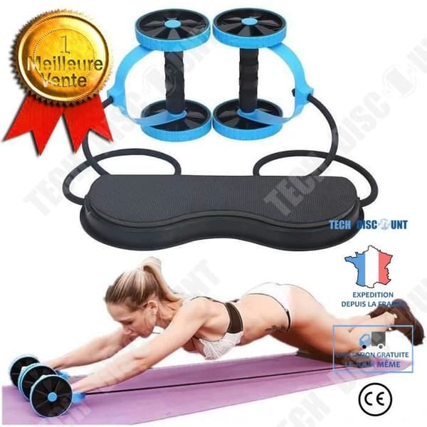 TD® Home Sports Abdominal Rollers för platt mage Armar fast rygg med rep och halkfri