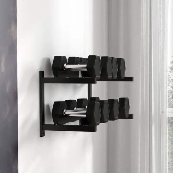 Dumbbell Rack, 98x40x35 cm, Sort