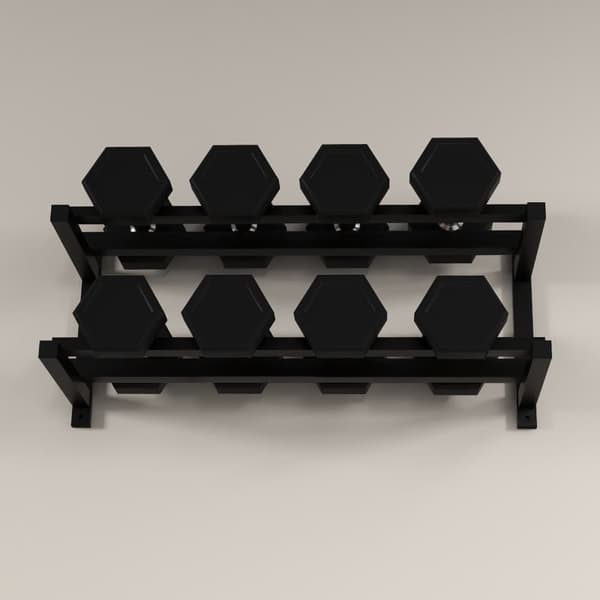 Dumbbell Rack, 98x40x35 cm, Sort