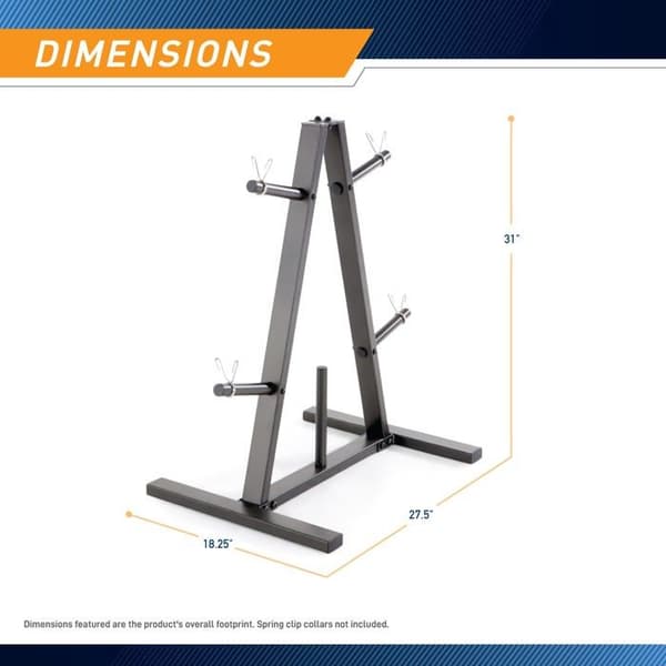 Marcy PT-5733 Standardviktsträd för 1" tallrikar för hemmagym, 300 lbs Max kapacitet