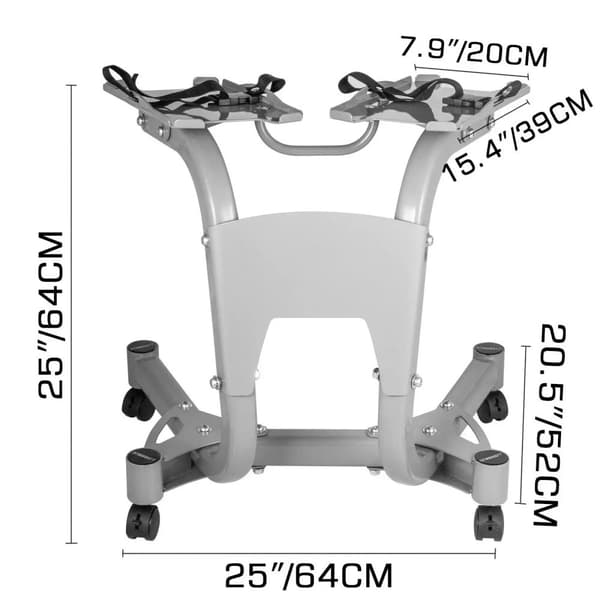 Hantelställ, Stöder 100KG, Ergonomisk Design,Silver