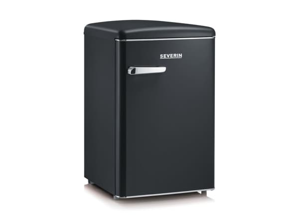 SEVERIN Retro RKS 8832 - Kylskåp med frysfack - bordsmodell - bredd: 55 cm - djup: 61.5 cm - höjd: 89.5 cm - 108 liter - Klass D - svart