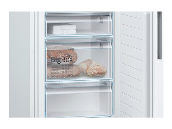 Bosch Serie | 6 KGE36AWCA - Kylskåp/frys - bottenfrysskåp - bredd: 60 cm - djup: 65 cm - höjd: 186 cm - 308 liter - Klass C - vit