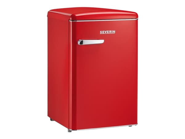 SEVERIN Retro RKS 8830 - Kjøleskap med fryserboks - tabletop - bredde: 55 cm - dybde: 61.5 cm - høyde: 89.5 cm - 108 liter - Klasse D - rød