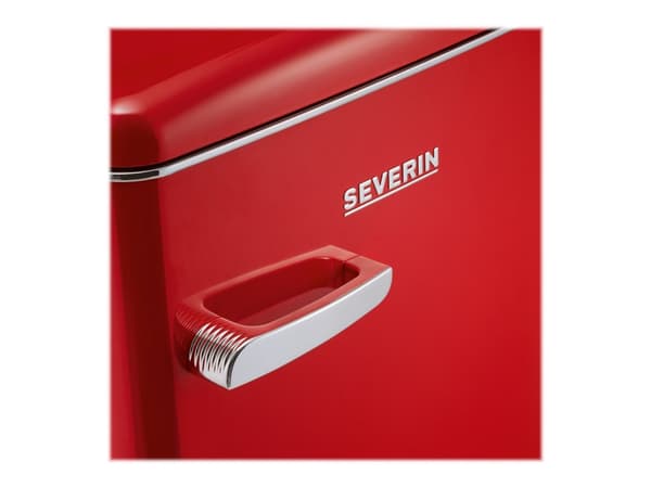SEVERIN Retro RKS 8830 - Kjøleskap med fryserboks - tabletop - bredde: 55 cm - dybde: 61.5 cm - høyde: 89.5 cm - 108 liter - Klasse D - rød