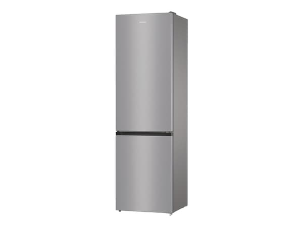 Gorenje NRK6202ES4 - Kjøleskap/fryser - bunnfryser - bredde: 60 cm - dybde: 59.2 cm - høyde: 200 cm - 331 liter - Klasse E - structured gray metallic