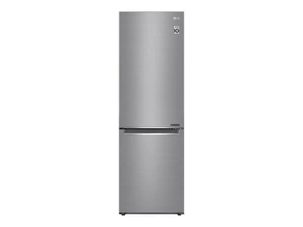 LG GBB61PZJMN - Kjøleskap/fryser - bunnfryser - bredde: 59.5 cm - dybde: 68.2 cm - høyde: 186 cm - 341 liter - Klasse E - skinnende stål Sølv
