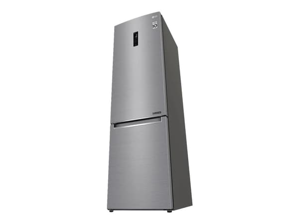 LG V+ GBB72PZDMN - Kjøleskap/fryser - bunnfryser - Wi-Fi - bredde: 59.5 cm - dybde: 68.2 cm - høyde: 203 cm - 384 liter - Klasse E - platinasølv Sølv