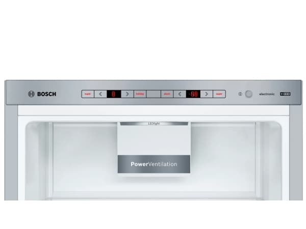 Bosch Serie | 6 KGE49AICA - Kylskåp/frys - bottenfrysskåp - bredd: 70 cm - djup: 65 cm - höjd: 201 cm - 419 liter - Klass C - rostfritt stål