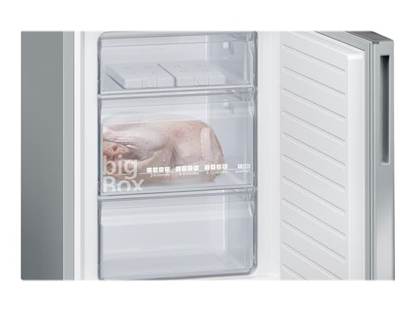 Siemens iQ500 KG36EALCA - Kjøleskap/fryser - bunnfryser - bredde: 60 cm - dybde: 65 cm - høyde: 186 cm - 308 liter - Klasse C - rustfritt stål-stil