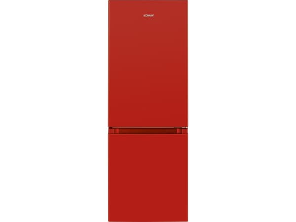 Bomann KG 320.2 - Kjøleskap/fryser - bunnfryser - bredde: 49.5 cm - dybde: 56.2 cm - høyde: 143 cm - 175 liter - Klasse E - rød