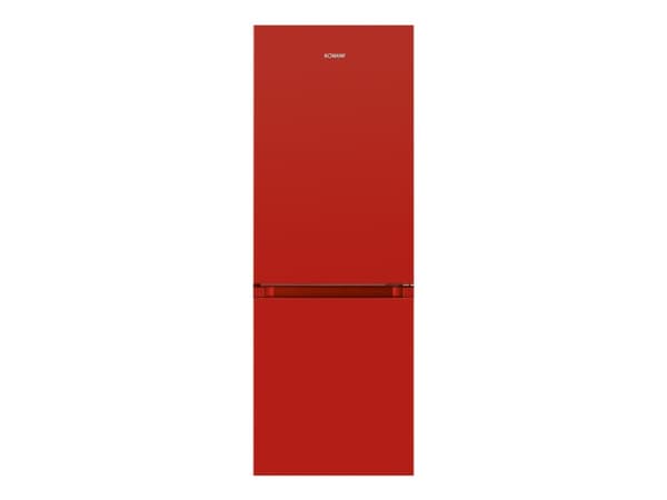 Bomann KG 320.2 - Kjøleskap/fryser - bunnfryser - bredde: 49.5 cm - dybde: 56.2 cm - høyde: 143 cm - 175 liter - Klasse E - rød