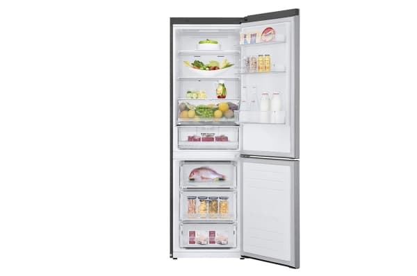 LG GBB71PZDMN - Kylskåp/frys - bottenfrysskåp - Wi-Fi - bredd: 59.5 cm - djup: 68.2 cm - höjd: 186 cm - 341 liter - Klass E - blankt stål