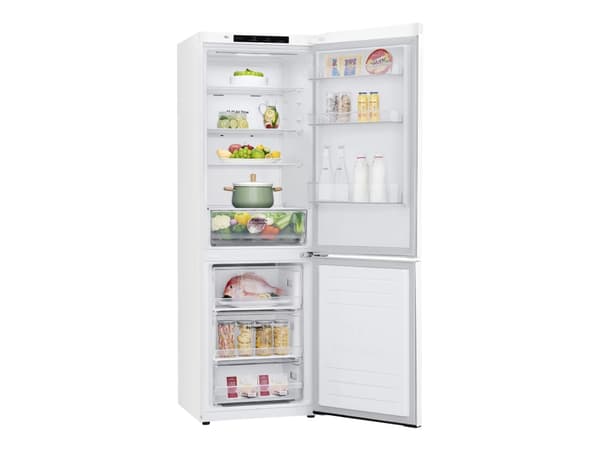 LG GBP31SWLZN - Kjøleskap/fryser - bunnfryser - bredde: 59.5 cm - dybde: 68.2 cm - høyde: 186 cm - 341 liter - Klasse E - hvit