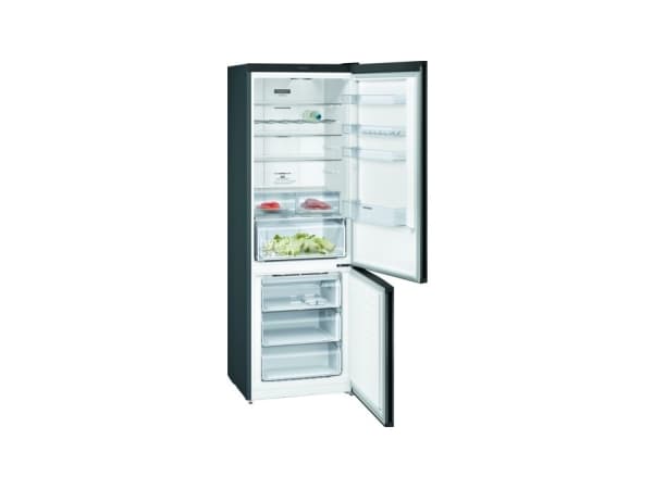 Siemens iQ300 coolFlex KG49NXXEA - Kjøleskap/fryser - bunnfryser - bredde: 70 cm - dybde: 67 cm - høyde: 203 cm - 438 liter - Klasse E - svart rustfr